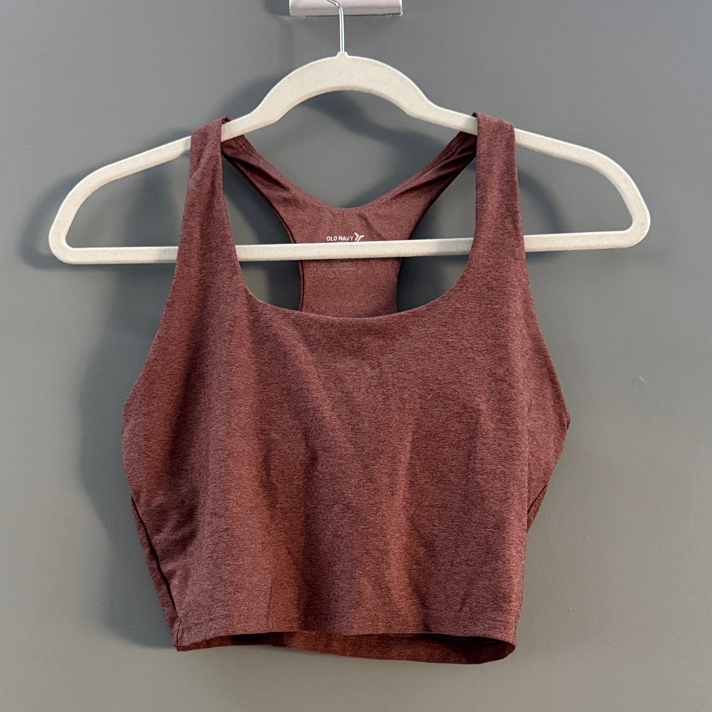 Old Navy Chestnut Racerback Sports Bra